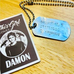 Damon military dog Tag 1861 /1939 custom peaced by Alise fandom fun SalvatoreBro
